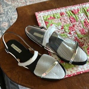 INC International Concepts Silver Sandals Size 10